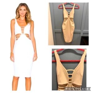 NWT NOOKIE ADRIANA Midi Dress Nude size xs